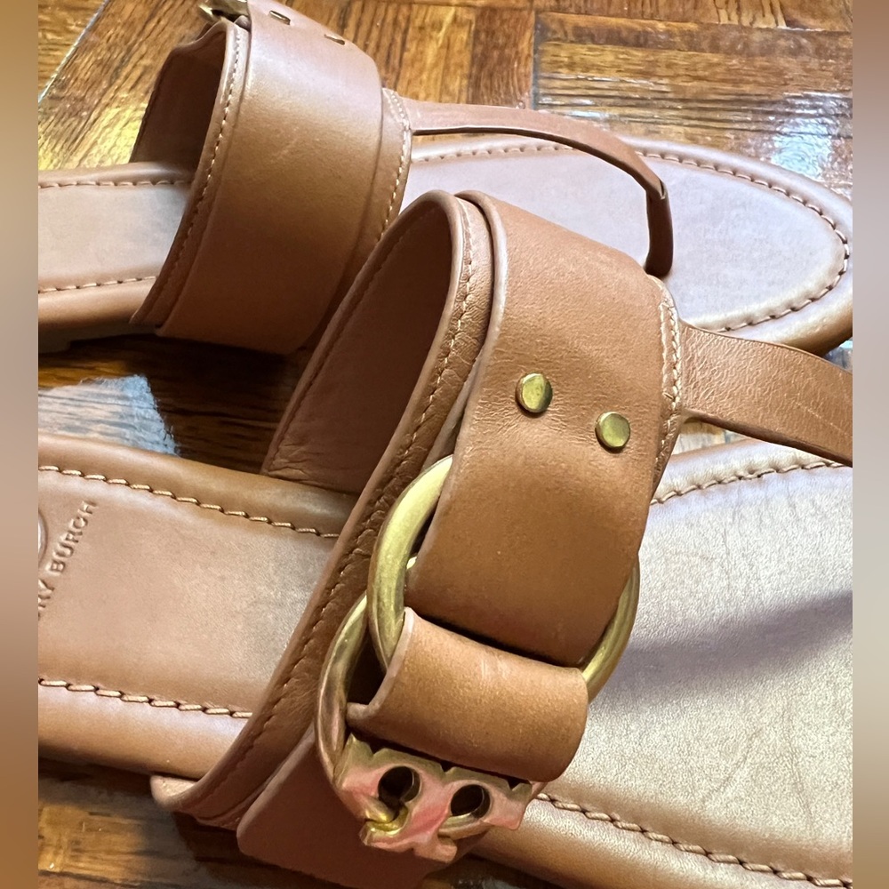 Tory Burch Sandals Excellent Condition sz 9 brown Flip Flop - Picture 7 of 12